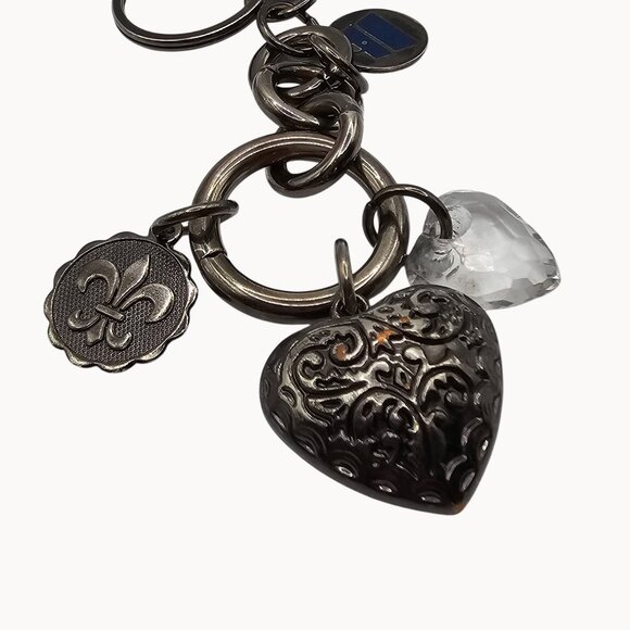 Kathy Van Zeeland Keychain Whimsy Gothic Punk Retro Bag Accessory Silver Tone - Picture 10 of 15